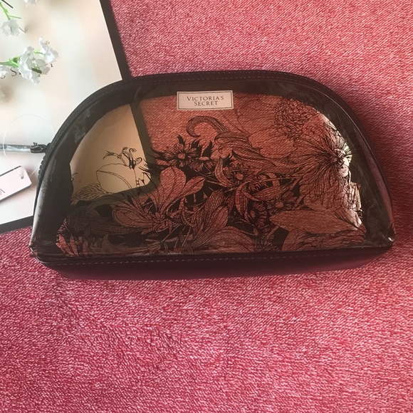 Victoria’s Secret Beauty Bag Clear Floral Print NEW - Picture 5 of 7